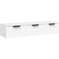 Berkfield Home Wall Cabinet White 102x30x20 cm Engineered Wood | Size: 102 x 30 x 20 cm