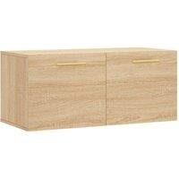 Berkfield Home Wall Cabinet Sonoma Oak 80x36.5x35 cm Engineered Wood in Brown