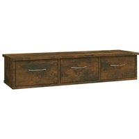 Berkfield Home Wall Cabinet Smoked Oak 88x26x18.5 cm Engineered Wood in Brown