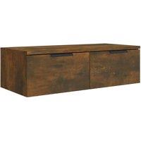 Berkfield Home Wall Cabinet Smoked Oak 68x30x20 cm Engineered Wood in Brown | Size: 68 x 30 x 20 cm