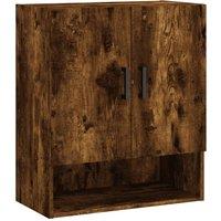 Berkfield Home Wall Cabinet Smoked Oak 60x31x70 cm Engineered Wood in Brown | Size: 60 x 31 x 70 cm