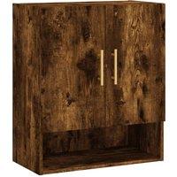 Berkfield Home Wall Cabinet Smoked Oak 60x31x70 cm Engineered Wood in Brown | Size: 60 x 31 x 70 cm