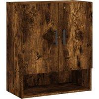 Berkfield Home Wall Cabinet Smoked Oak 60x31x70 cm Engineered Wood in Brown | Size: 60 x 31 x 70 cm
