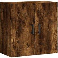Berkfield Home Wall Cabinet Smoked Oak 60x31x60 cm Engineered Wood in Brown | Size: 60 x 31 x 60 cm