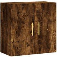 Berkfield Home Wall Cabinet Smoked Oak 60x31x60 cm Engineered Wood in Brown | Size: 60 x 31 x 60 cm