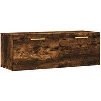 Berkfield Home Wall Cabinet Smoked Oak 100x36.5x35 cm Engineered Wood in Brown