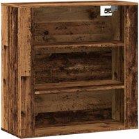 Berkfield Home Wall Cabinet Old Wood 80x33x80 cm Engineered Wood in Brown | Size: 80 x 33 x 80 cm