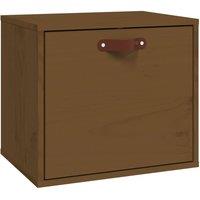 Berkfield Home Wall Cabinet Honey Brown 40x30x35 cm Solid Wood Pine | Size: 40 x 30 x 35 cm