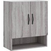 Berkfield Home Wall Cabinet Grey Sonoma 60x31x70 cm Engineered Wood | Size: 60 x 31 x 70 cm