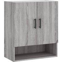 Berkfield Home Wall Cabinet Grey Sonoma 60x31x70 cm Engineered Wood | Size: 60 x 31 x 70 cm