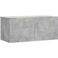 Berkfield Home Wall Cabinet Concrete Grey 80x36.5x35 cm Engineered Wood