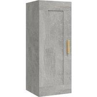 Berkfield Home Wall Cabinet Concrete Grey 35x34x90 cm Engineered Wood | Size: 35 x 34 x 90 cm