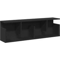 Berkfield Home Wall Cabinet 100x20x30 cm Black Engineered Wood | Size: 100 x 20 x 30 cm