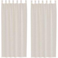 Berkfield Home Voile Curtains with Tab Top 2 pcs Cream