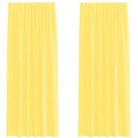 Berkfield Home Voile Curtains with Rod Pockets 2 pcs Yellow
