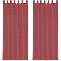 Berkfield Home Voile Curtains with Rod Pockets 2 pcs Wine Red