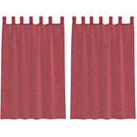 Berkfield Home Voile Curtains with Rod Pockets 2 pcs Wine Red