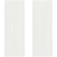 Berkfield Home Voile Curtains with Rod Pockets 2 pcs White
