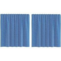 Berkfield Home Voile Curtains with Rod Pockets 2 pcs Royal Blue