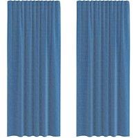 Berkfield Home Voile Curtains with Rod Pockets 2 pcs Royal Blue