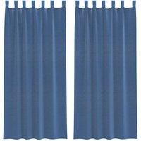Berkfield Home Voile Curtains with Rod Pockets 2 pcs Royal Blue