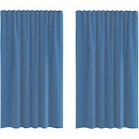 Berkfield Home Voile Curtains with Rod Pockets 2 pcs Royal Blue