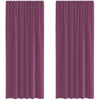 Berkfield Home Voile Curtains with Rod Pockets 2 pcs Purple