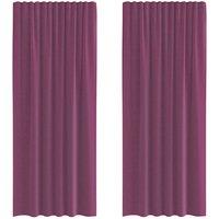 Berkfield Home Voile Curtains with Rod Pockets 2 pcs Purple