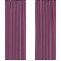 Berkfield Home Voile Curtains with Rod Pockets 2 pcs Purple