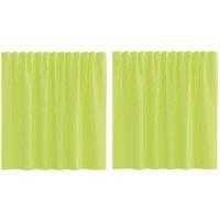 Berkfield Home Voile Curtains with Rod Pockets 2 pcs Apple Green