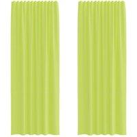 Berkfield Home Voile Curtains with Rod Pockets 2 pcs Apple Green