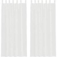 Berkfield Home Voile Curtains with Loops 2 pcs White 140x245 cm