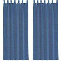 Berkfield Home Voile Curtains with Loops 2 pcs Royal Blue 140x260 cm