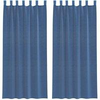 Berkfield Home Voile Curtains with Loops 2 pcs Royal Blue 140x245 cm