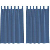 Berkfield Home Voile Curtains with Loops 2 pcs Royal Blue 140x175 cm