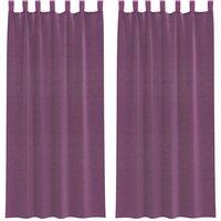 Berkfield Home Voile Curtains with Loops 2 pcs Purple 140x245 cm