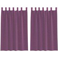 Berkfield Home Voile Curtains with Loops 2 pcs Purple 140x175 cm