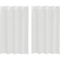 Berkfield Home Voile Curtains with Grommets 2 pcs White