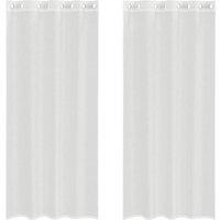 Berkfield Home Voile Curtains with Grommets 2 pcs White