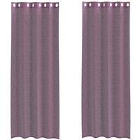 Berkfield Home Voile Curtains with Grommets 2 pcs Purple 140x300 cm