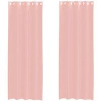 Berkfield Home Voile Curtains with Grommets 2 pcs Pink 140x300 cm
