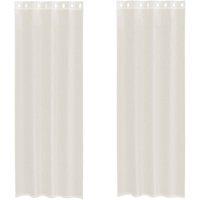 Berkfield Home Voile Curtains with Grommets 2 pcs Cream 140x300 cm