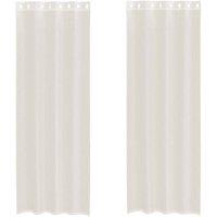 Berkfield Home Voile Curtains with Grommets 2 pcs Cream 140x260 cm