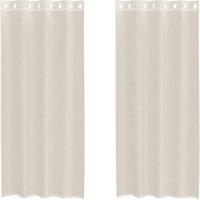 Berkfield Home Voile Curtains with Grommets 2 pcs Cream 140x245 cm