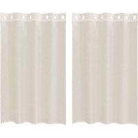 Berkfield Home Voile Curtains with Grommets 2 pcs Cream 140x175 cm