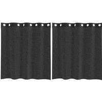 Berkfield Home Voile Curtains with Grommets 2 pcs Black 140x140 cm