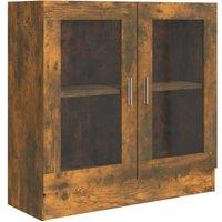 Berkfield Home Vitrine Cabinet Smoked Oak 82.5x30.5x80 cm Engineered Wood in Brown