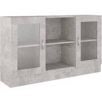 Berkfield Home Vitrine Cabinet Concrete Grey 120x30.5x70 cm Engineered Wood