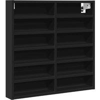 Berkfield Home Vitrine Cabinet Black 60x8.5x58 cm Engineered Wood