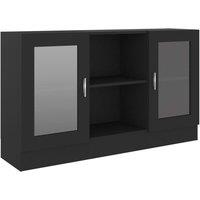 Berkfield Home Vitrine Cabinet Black 120x30.5x70 cm Engineered Wood